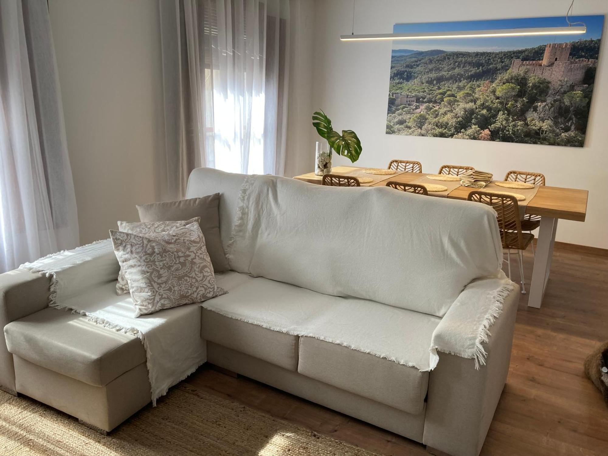 Apartamento Centrico, Climatizado Y Totalmente Equipado De 3 Habitaciones Para 6-7 Personas Santa Coloma de Farners Kültér fotó
